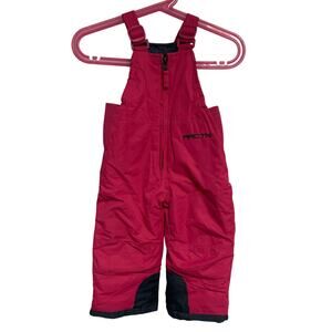 Arctix Infant Girls Hot Pink Zip Up Winter Snow Bibs Size 12 Months